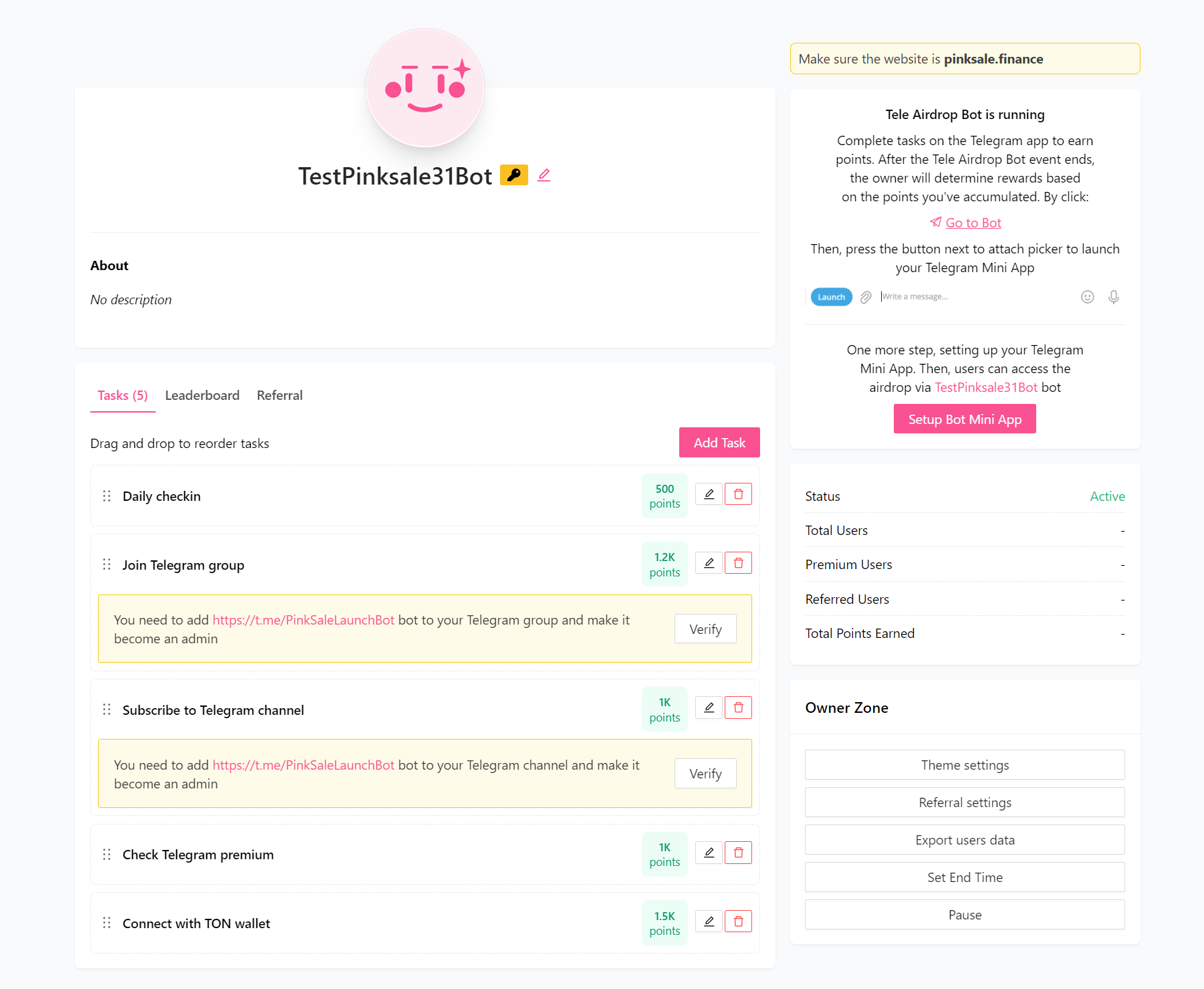 Complete Add Task
