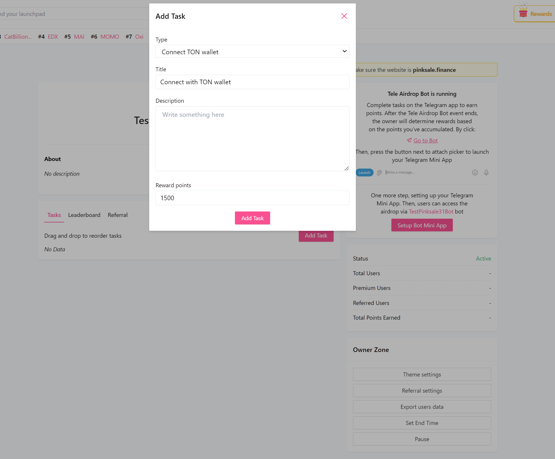 Configure Task Details