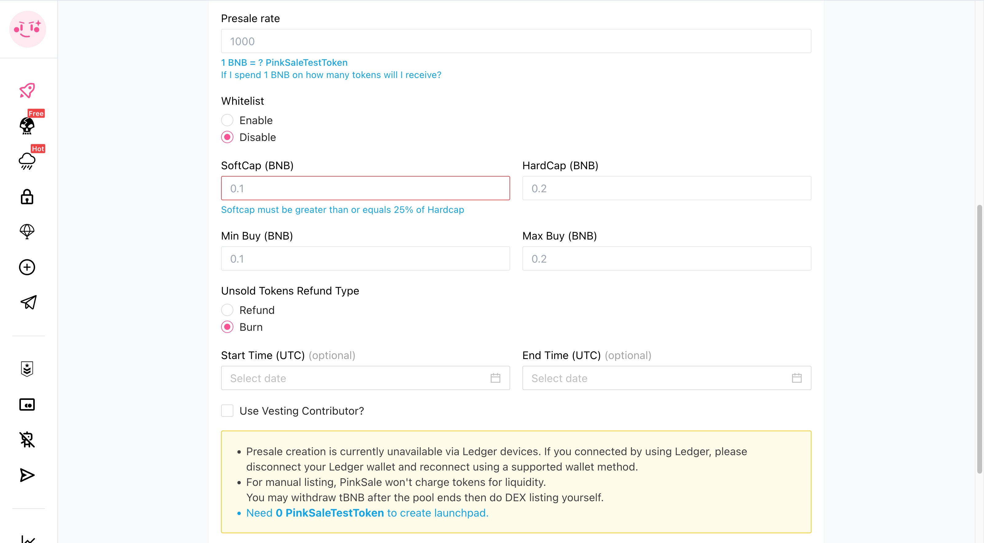 Create A Presale Manual Listing Step 3