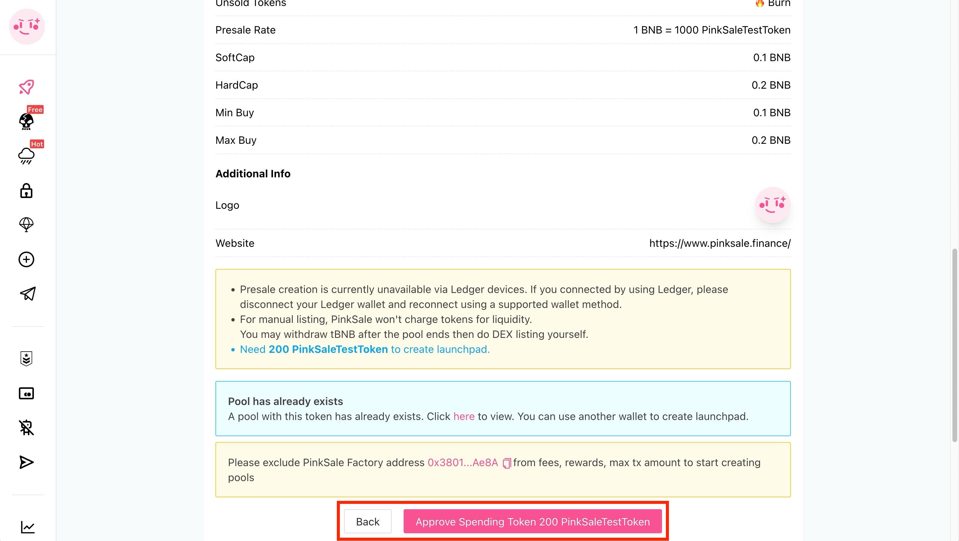 Create A Presale Manual Listing Step 5