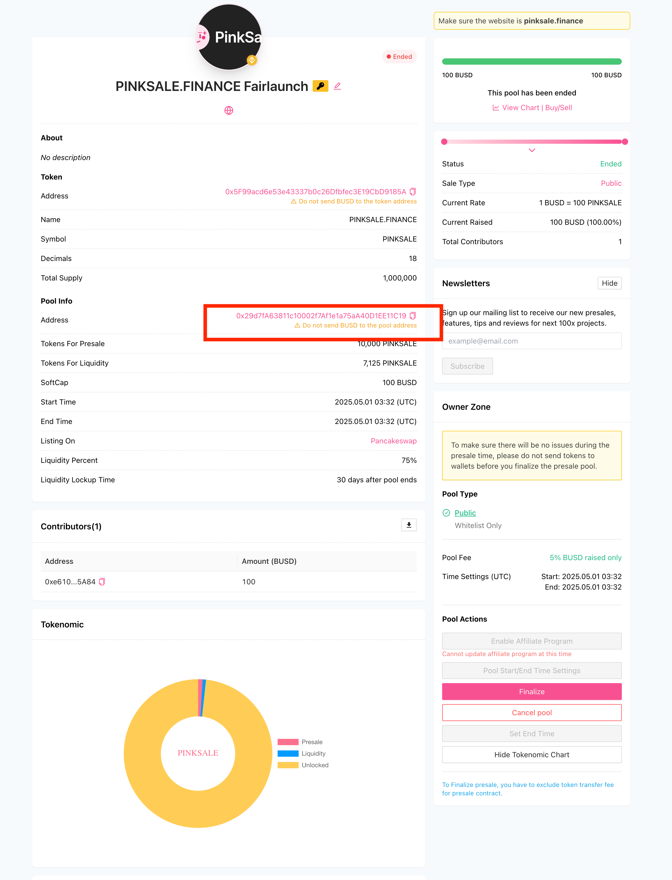 Presale Contract Address