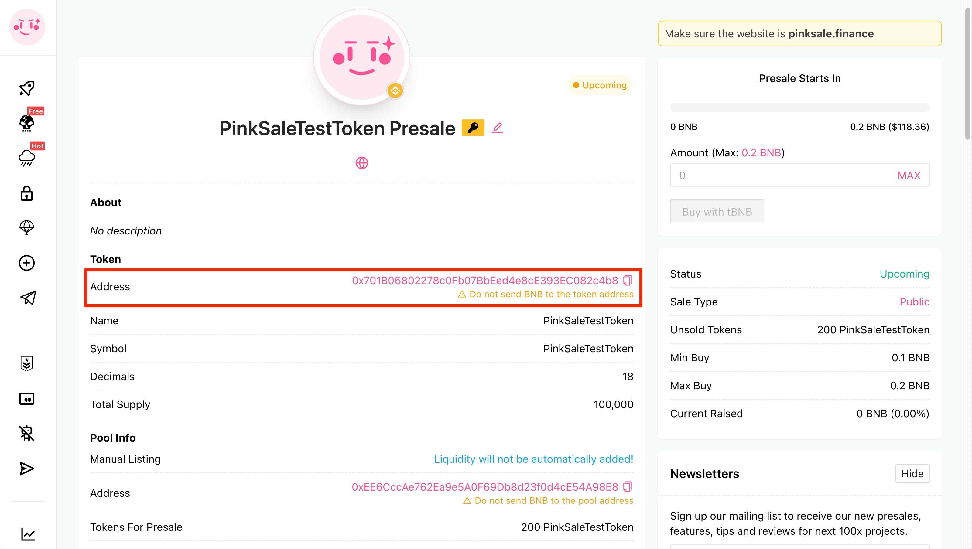 Finalize A Presale Manual Listing 2
