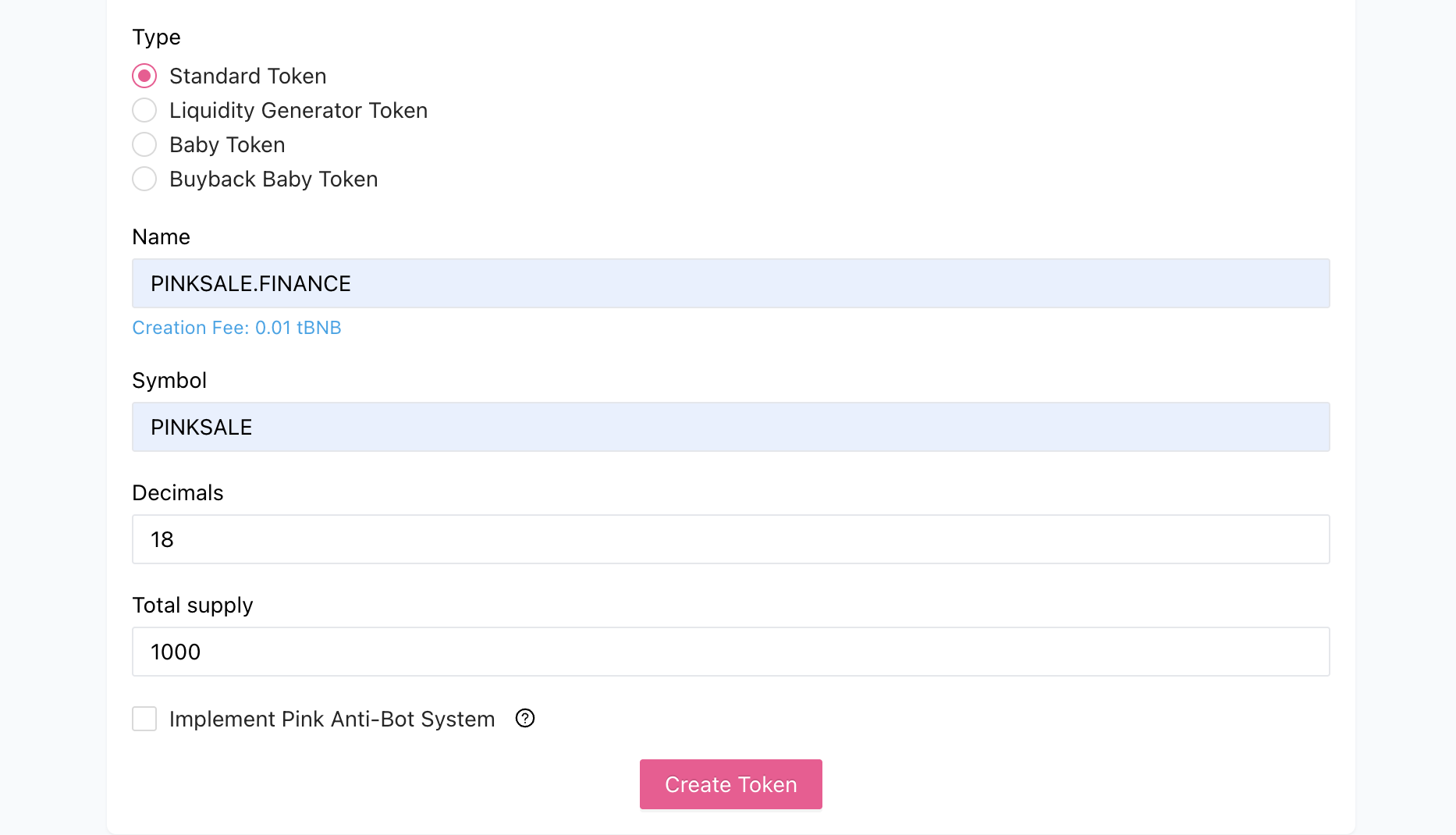 Input Token Details