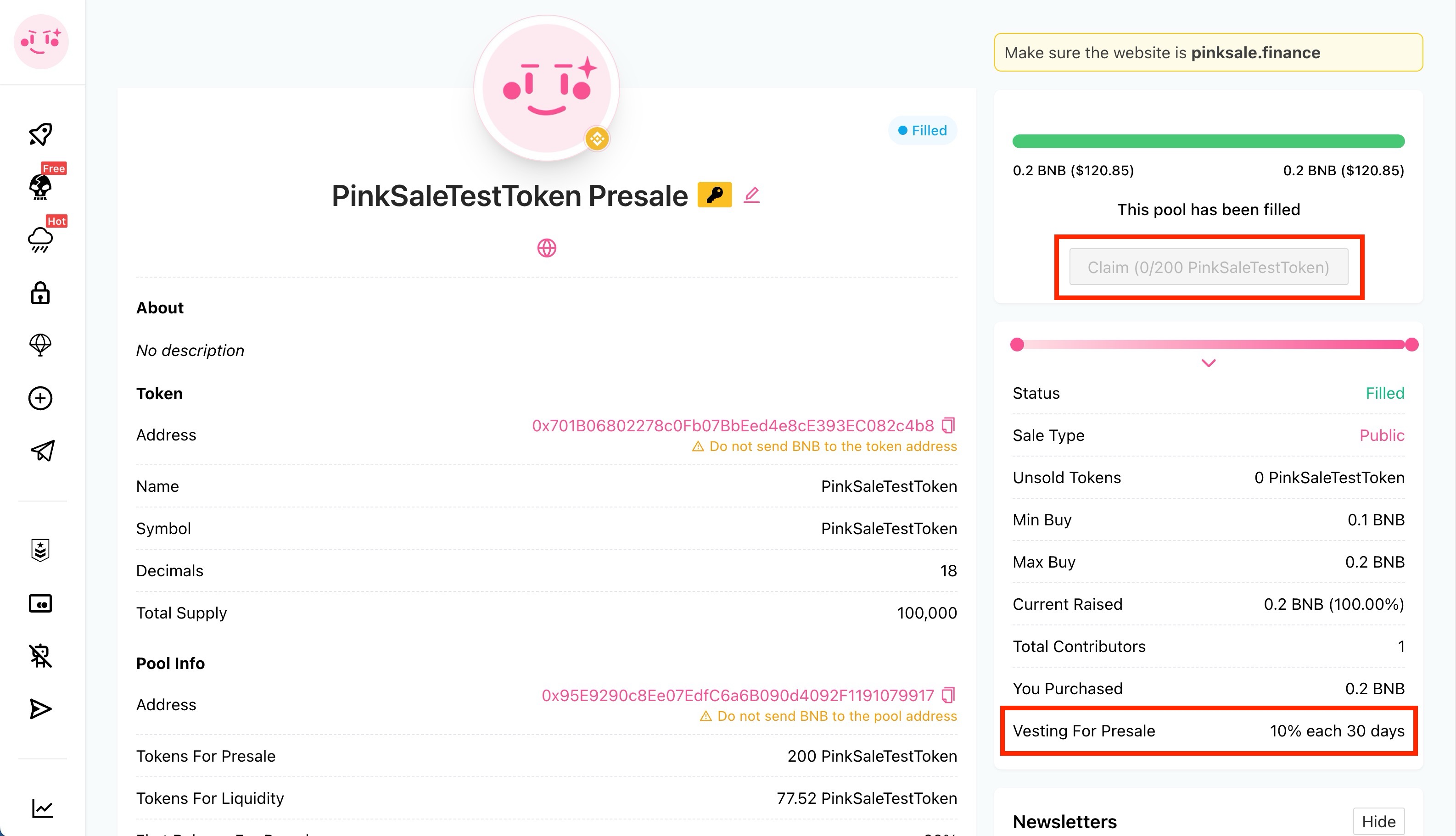 Presale Vesting Guide 2
