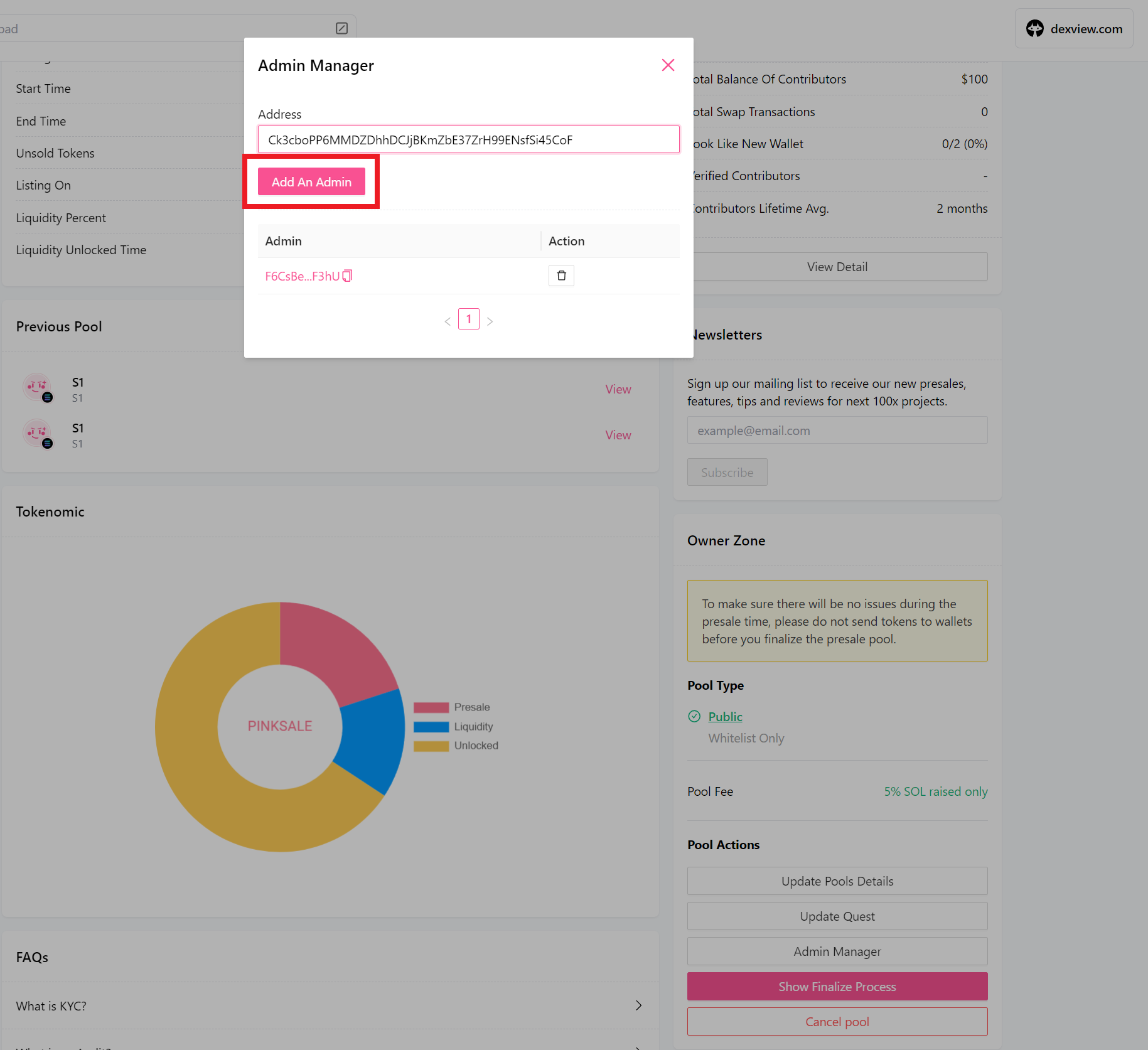 Finalize Social Sale - Step 3 - Admin Manager Interface
