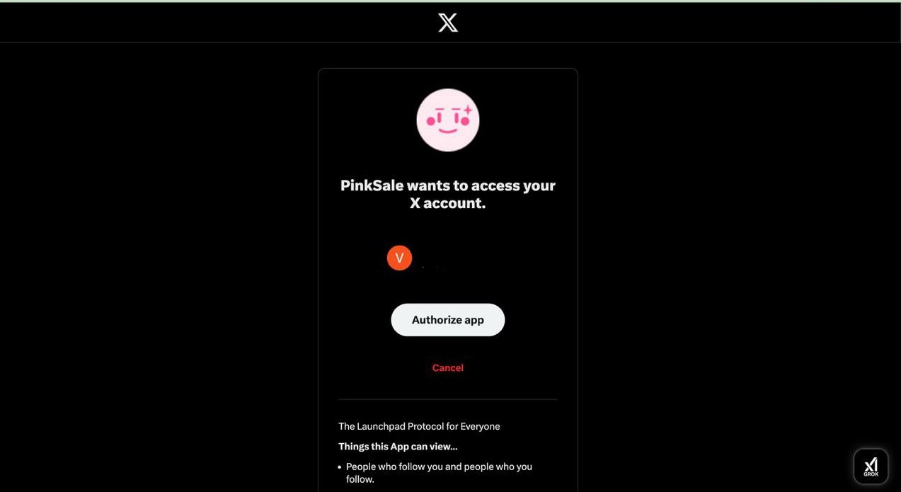 Contribute Twitter Overflow Presale - Step 3 - X App Authorization