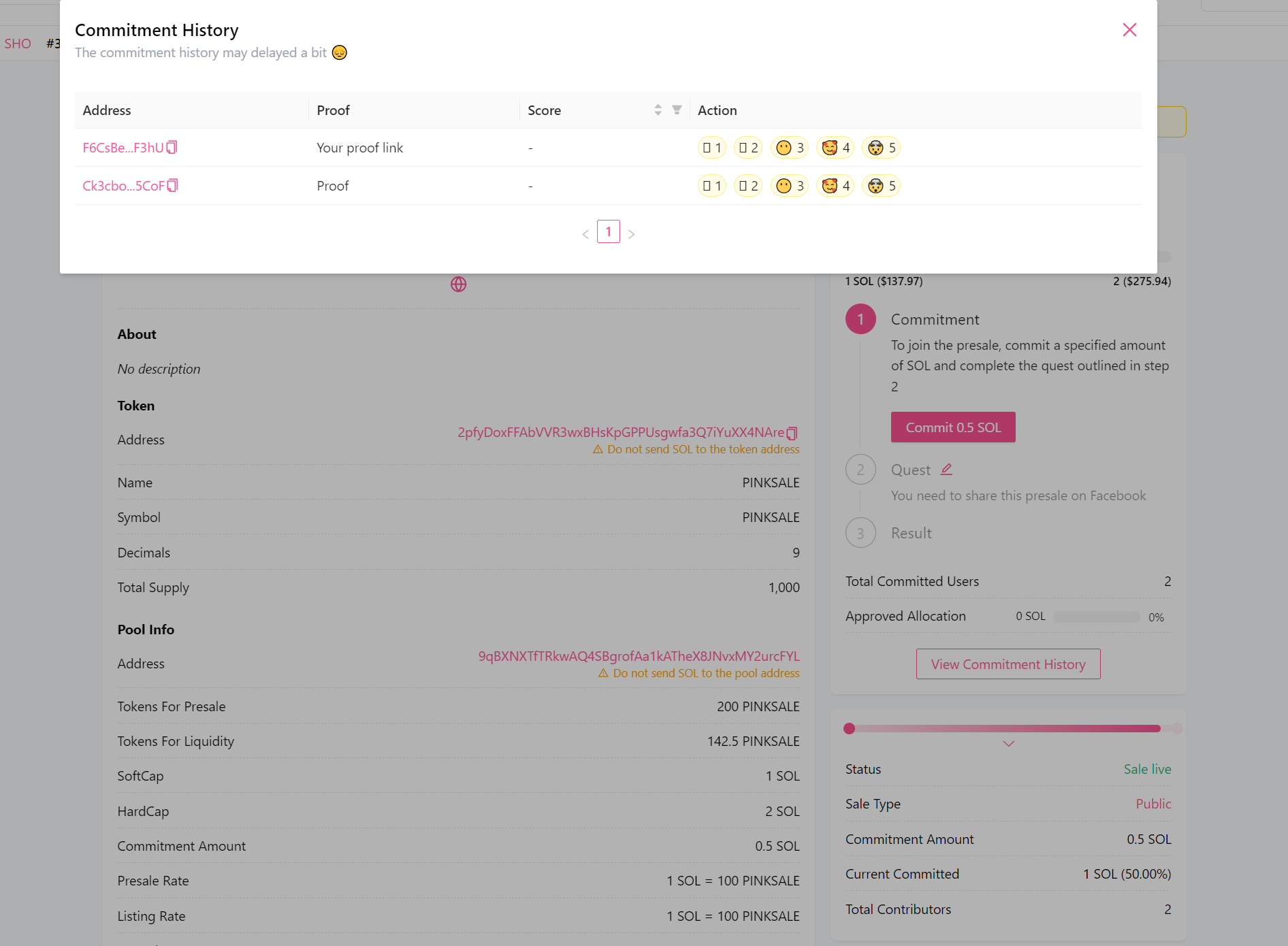 Finalize Social Sale - Step 4 - Commitment History and Approval Interface