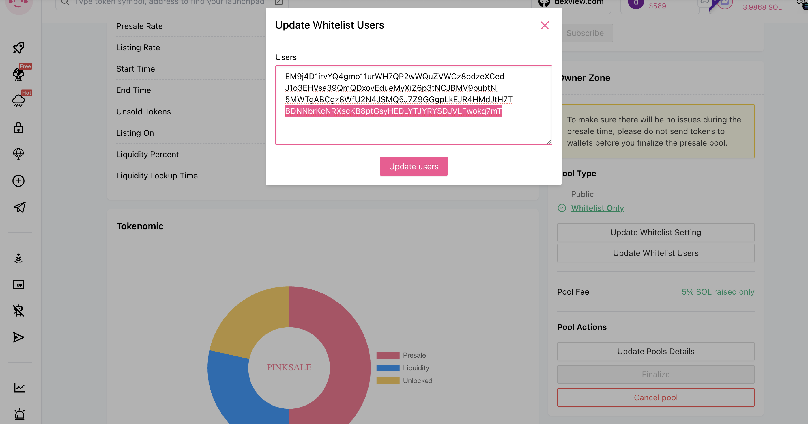 Remove Whitelist - Update Whitelist Users Button