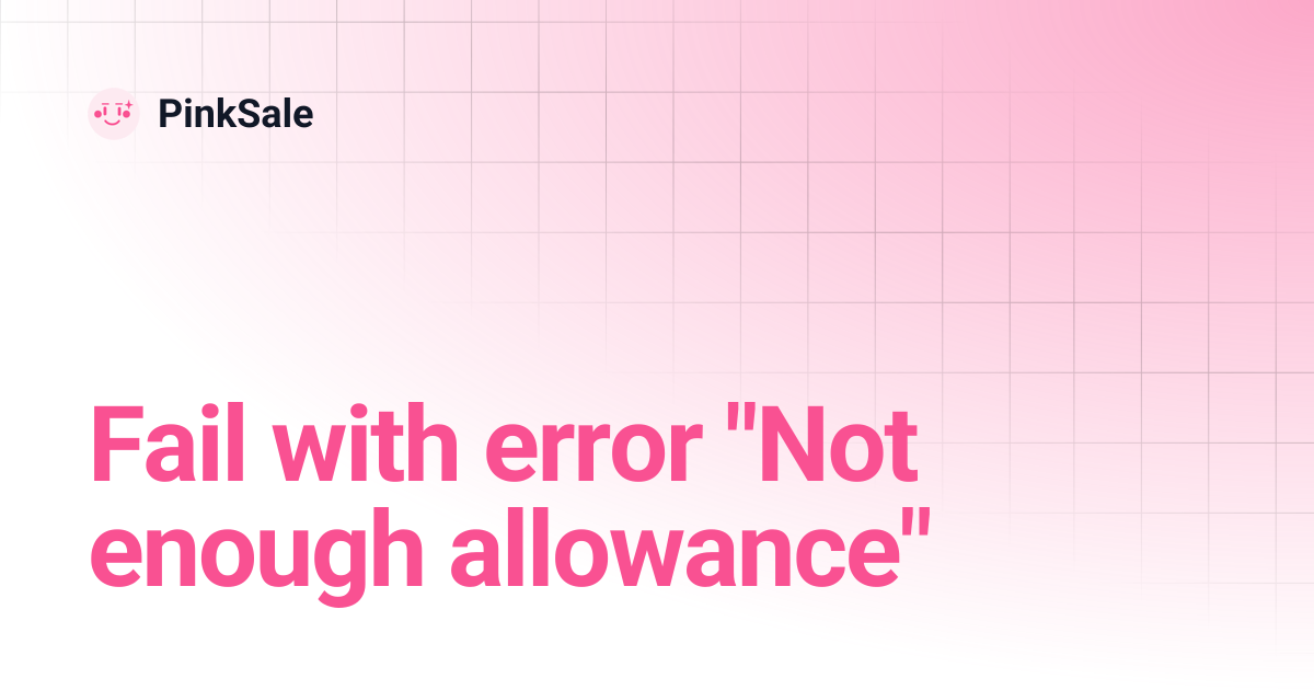 Fail with error 